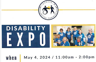 Mary & I talk about the forthcoming Disability Expo scheduled for May 4th at the Franklin Senior Center (audio)