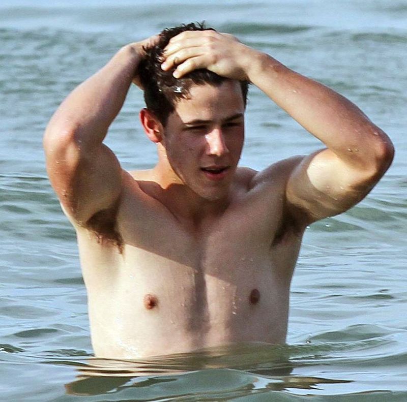 Picture About Nick Jonas Shirtless in the Beach