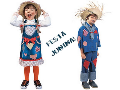 Roupa cipira infantil pra Festa Junina