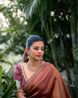 Actress Priyamani new looks in beautiful saree pics