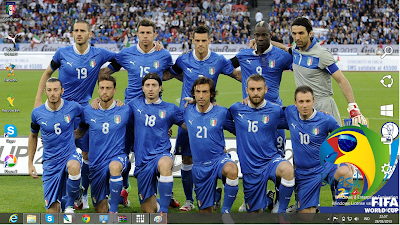 Italy National Football Team Fifa World Cup 2014 Theme For Windows 7 And 8