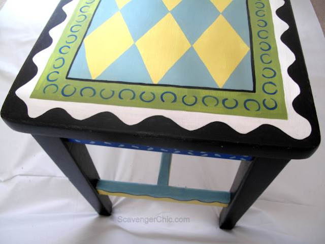 Folk Art Piano Bench - Scavenger Chic