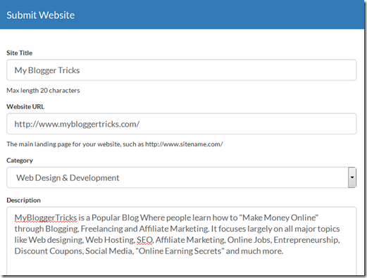 Submit website to PublicityClerks 