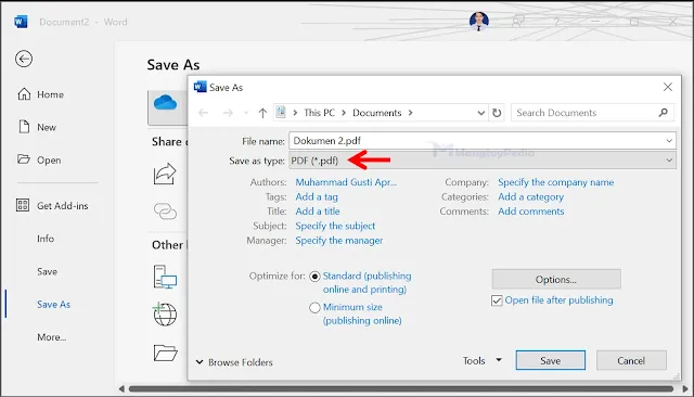 Convert ke PDF