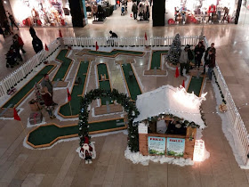 Photo of the Mini Golf course at the Queensgate Shopping Centre in Peterborough for Christmas 2013. Photo by Mini Golf and Games