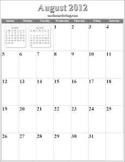 free printable calendar 2012