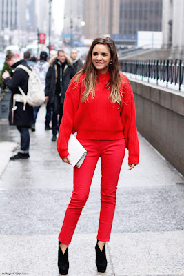 Znalezione obrazy dla zapytania red outfit street