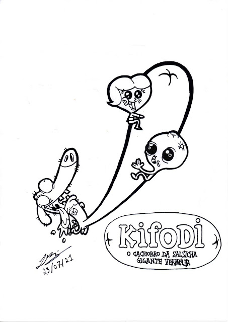 Mundo Canibal/Irmãos Piologo: Kifodi - O Cachorro da Salsicha Gigante Vermelha - Fã Arte 2021 by Luiz Guilherme