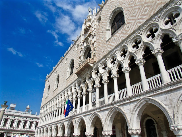 Exterior of Doge's Palace in Venice