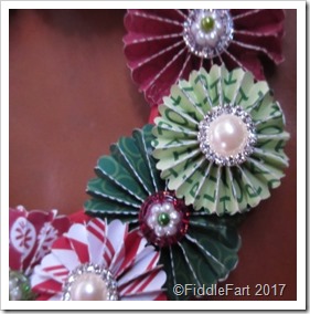rosette wreath Christmas