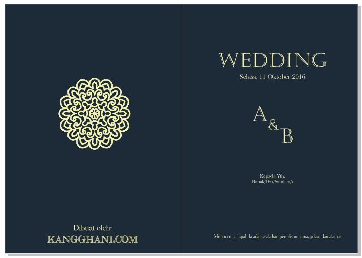  Cara  Membuat Undangan  Pernikahan yang Menarik Kang Ghani