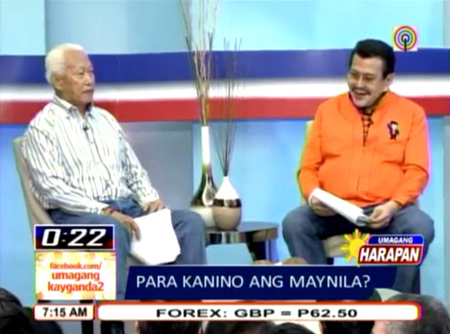 Alfredo Lim and Joseph Estrada in Umagang Kay Ganda