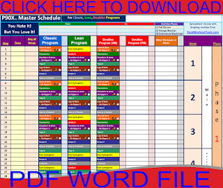P90x Workout Schedule