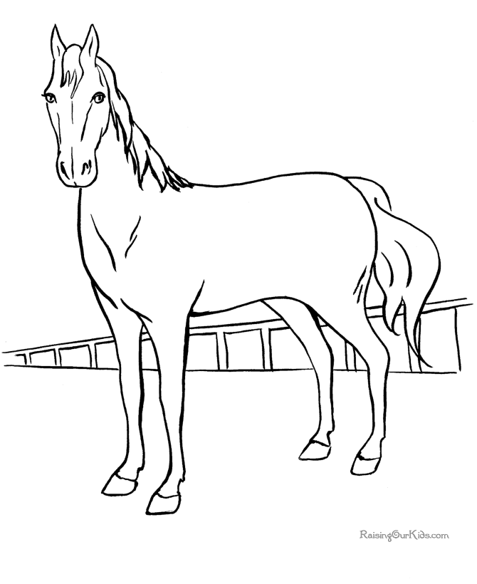 Horse Coloring Pages For Kids 7
