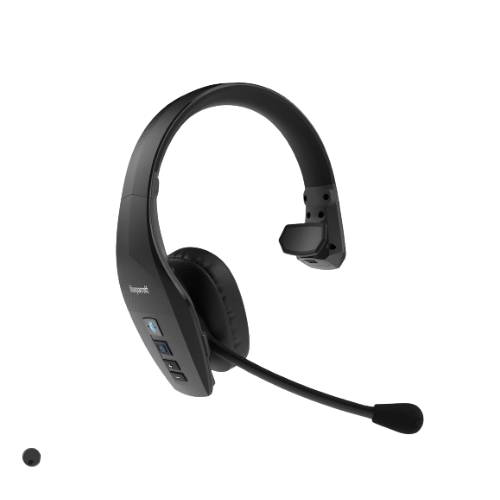 Bluetooth mono headset with noise cancellation, BlueParrott B650-XT - wireless, IP54-rated protection, extended wireless range, clear calls, over-the-head design, black headphone