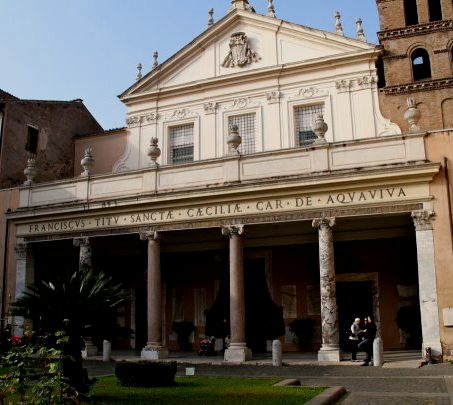 Resultado de imagen de portico de  santa cecilia en trastevere