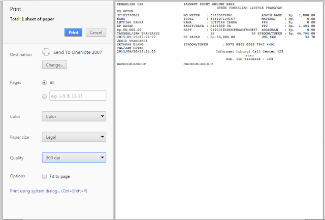 hasil gambar untuk CARA CETAK STRUK PLN PRABAYAR (TOKEN LISTRIK) 