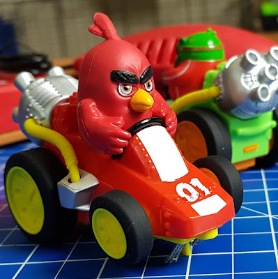 Angry Birds Island Challenge Red slot car close up 