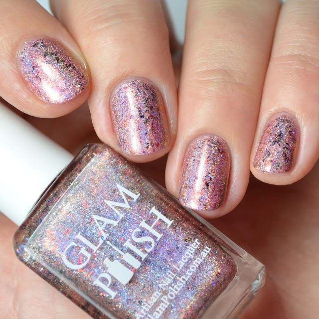 burnt orange holographic nail polish