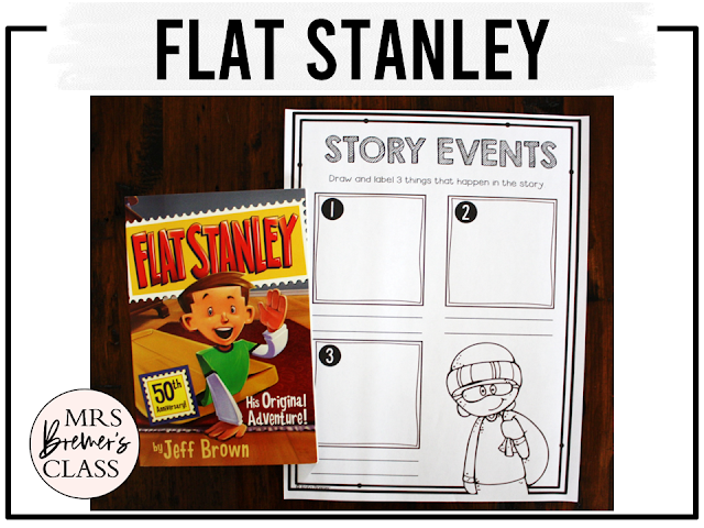 Flat Stanley book activities unit with literacy printables, reading companion worksheets, lesson ideas, comprehension activities for First Grade and Second Grade