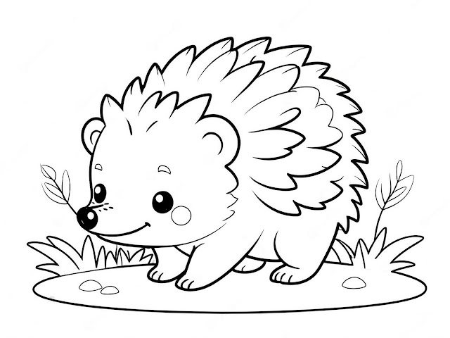 Hedgehog Coloring Page