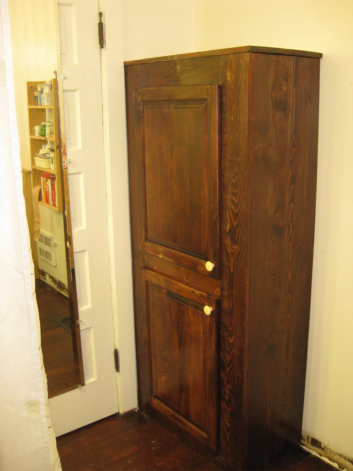 Life in Old Spokane: Wood Linen Cabinet 99% Recycled Materials