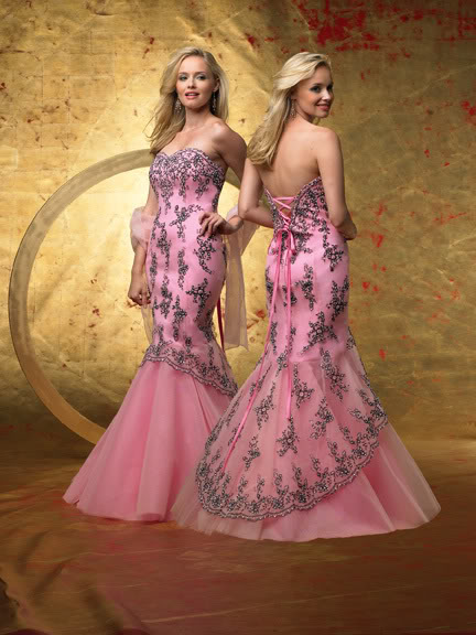 Blissful Pink Wedding Gown Model