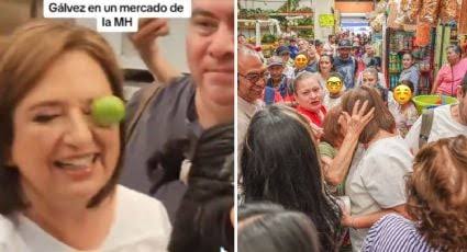 Le lanzan limonazo a Xóchitl Gálvez en mercado de CDMX