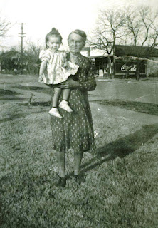 Flora holding her eldest granddaughter Marilyn