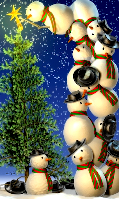 download besplatne slike za mobitele čestitke blagdani Merry Christmas snjegovići