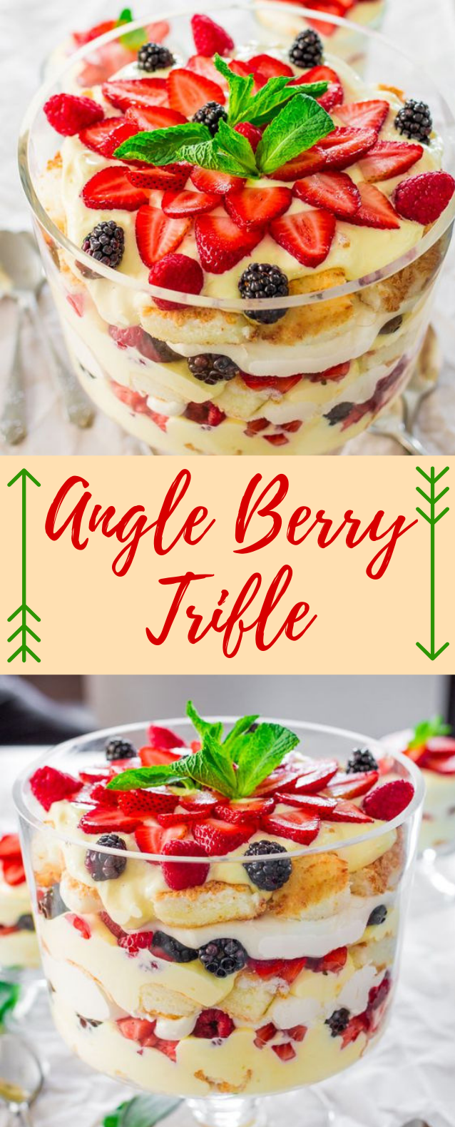 ANGEL BERRY TRIFLE #sweets #pudding