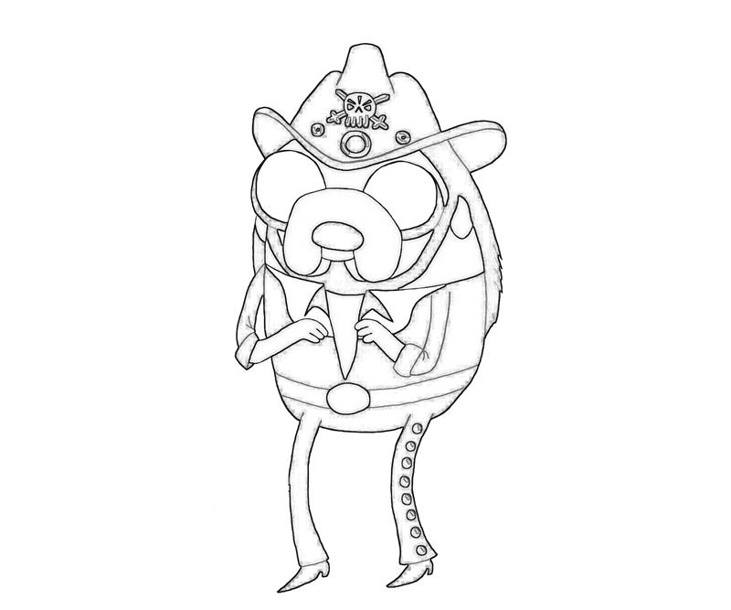 jake-the-dog-cowboy-coloring-pages