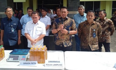 Satgas Pangan Lampung Usut 24,8 ton Minyak Goreng Curah Ilegal