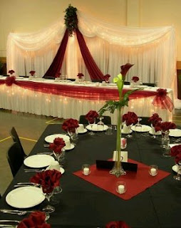 Wedding Decorations, Red Centerpieces and Arrangements 1