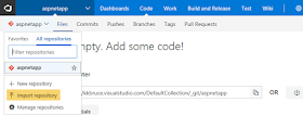 VSTS Import a repository2