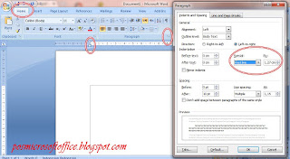 Cara Mengatur Alinea atau Paragraf pada Ms. Word 2007