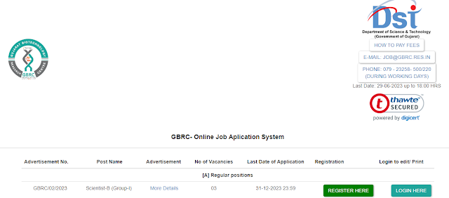 GBRC Recruitment 2023 for Scientist-B