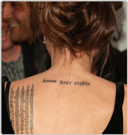 angelina jolie tattoos. Angelina Jolie Tattoos