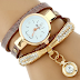 Unique PU Strap Women Quartz Watch