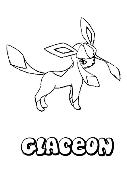 Pokemon Coloring Pages Glaceon  Coloring Pages For Kids
