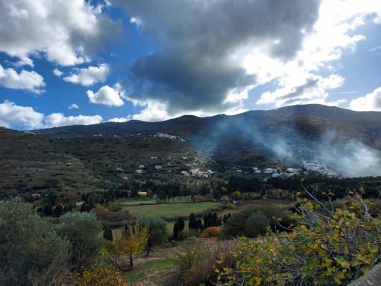 Τα Λειβάδια Άνδρου μια όμορφη μέρα του Δεκέμβρη