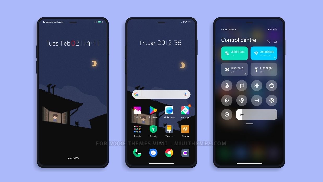 Thoughtful Night MIUI Theme