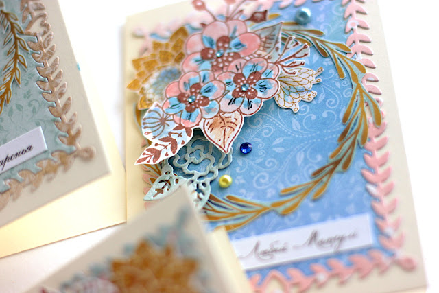 Stamping and Fussy Cutting Cards by Elena Olinevich using BoBunny Down By the Sea Collection