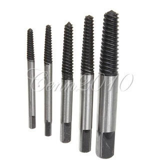 3mm - 19mm 5pc Screw Extractor Set Damaged Out Remover Bolt Stud Tool Kit