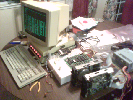 The whole system, working like a champ. Now to find a box to stick it in.