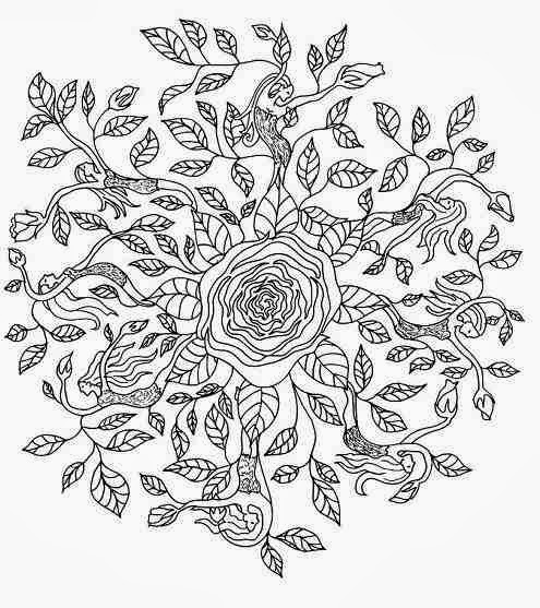 Rose+Elf+Mandala+Woloring+Pages+Worksheet. title=