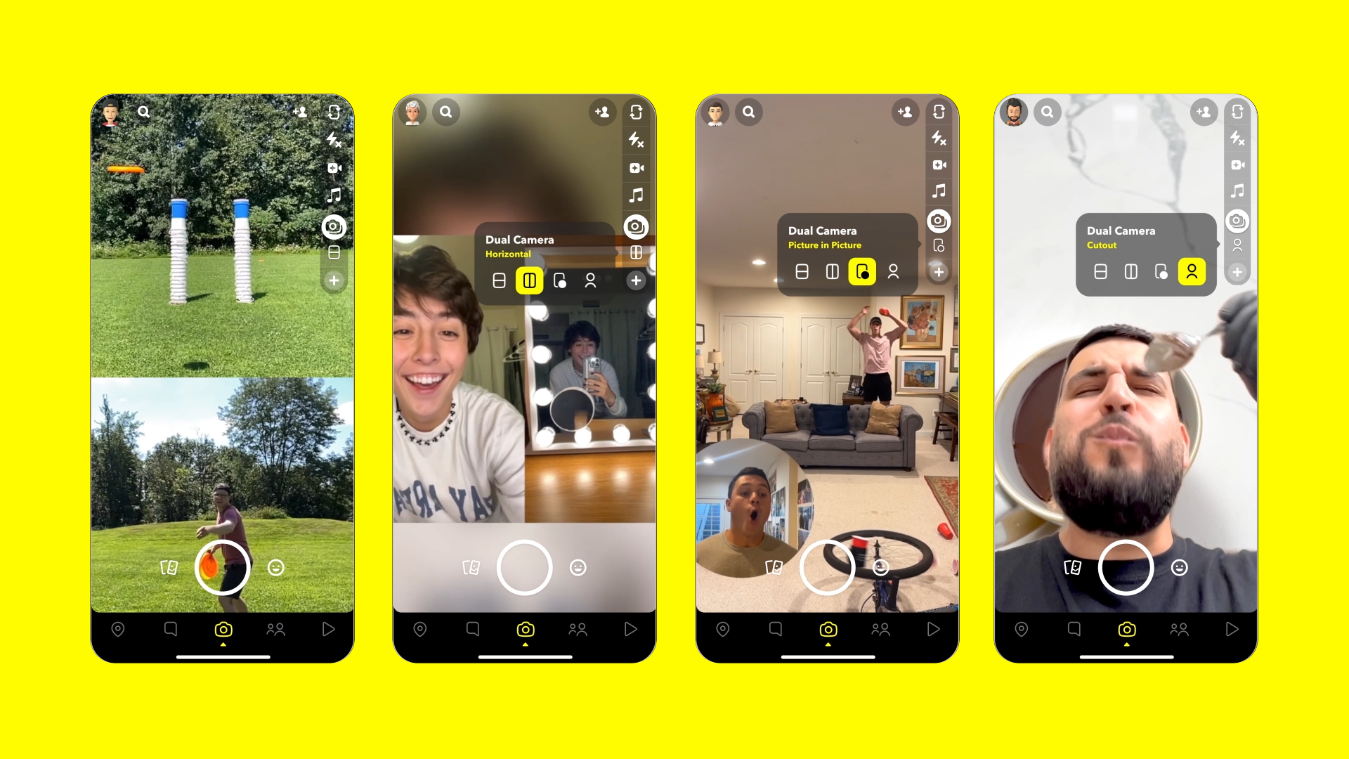Snapchat lancia la modalità di registrazione con doppia fotocamera