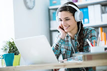 "Student participating in an online class from home, showcasing the flexibility and accessibility of online education."