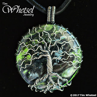  Tree of Life Necklace Pendant - Orgone Cabochon