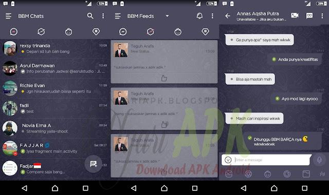 Download BBM Mod Dark Navy Versi 3.0.0.18 Apk Terbaru Untuk Android